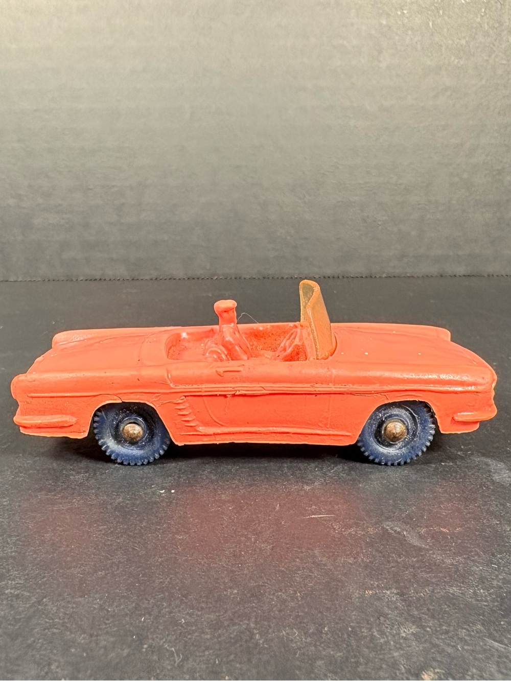 Vintage Red Plastic Convertible Toy Car Hong Kong Style Sports Car